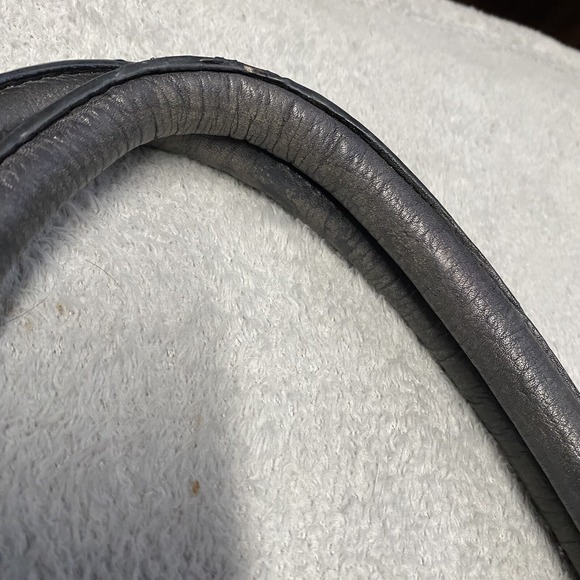 Anthropologie‎ Illona Tote Black Leather Lattice Shoulder Bag Large Read - Picture 6 of 13